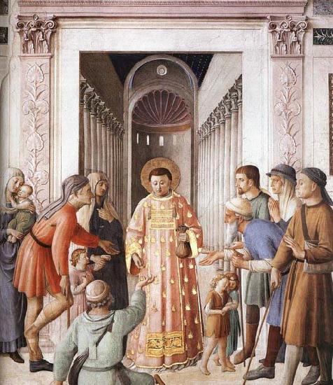 Fra Angelico St Lawrence Distributes Food to the Poor Spain oil painting art